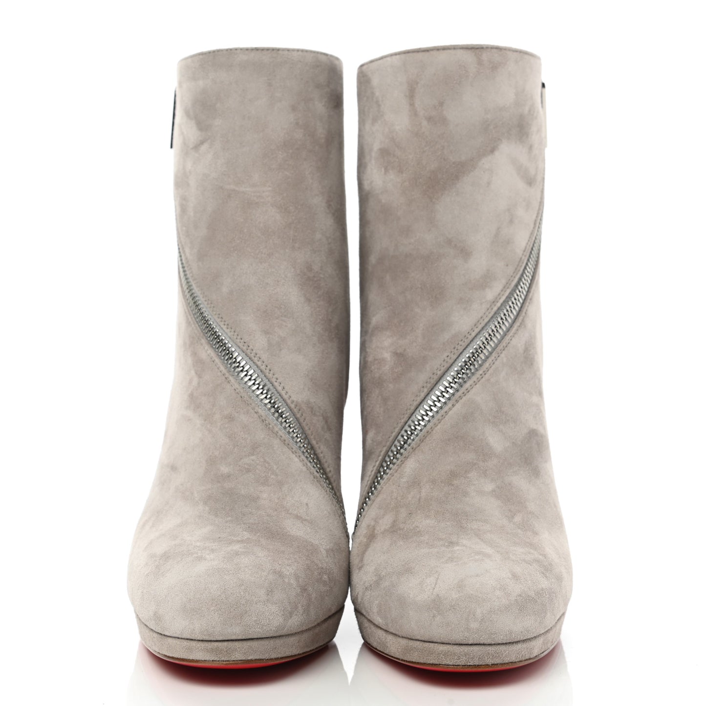 Veau Velours Birgitta 100 Zip Around Ankle Bootie 39 Fume