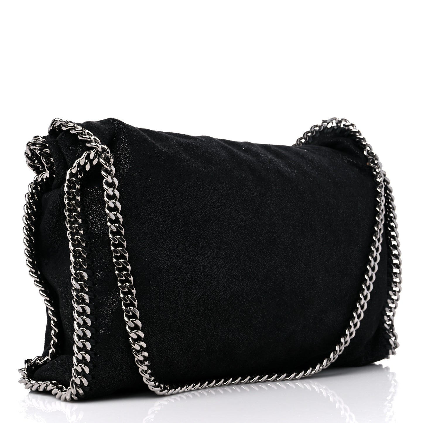 Shaggy Deer Falabella Fold Over Tote Black