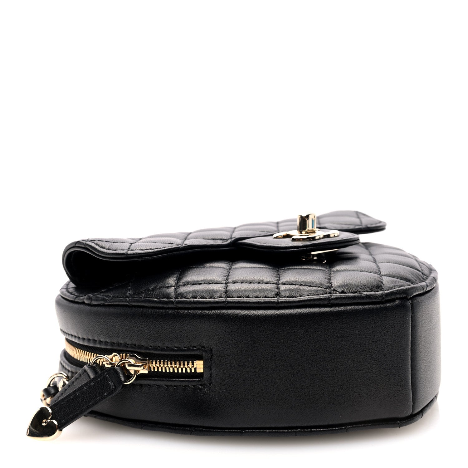 Chanel Lambskin Quilted CC In Love Heart Bag Black 4 of 9