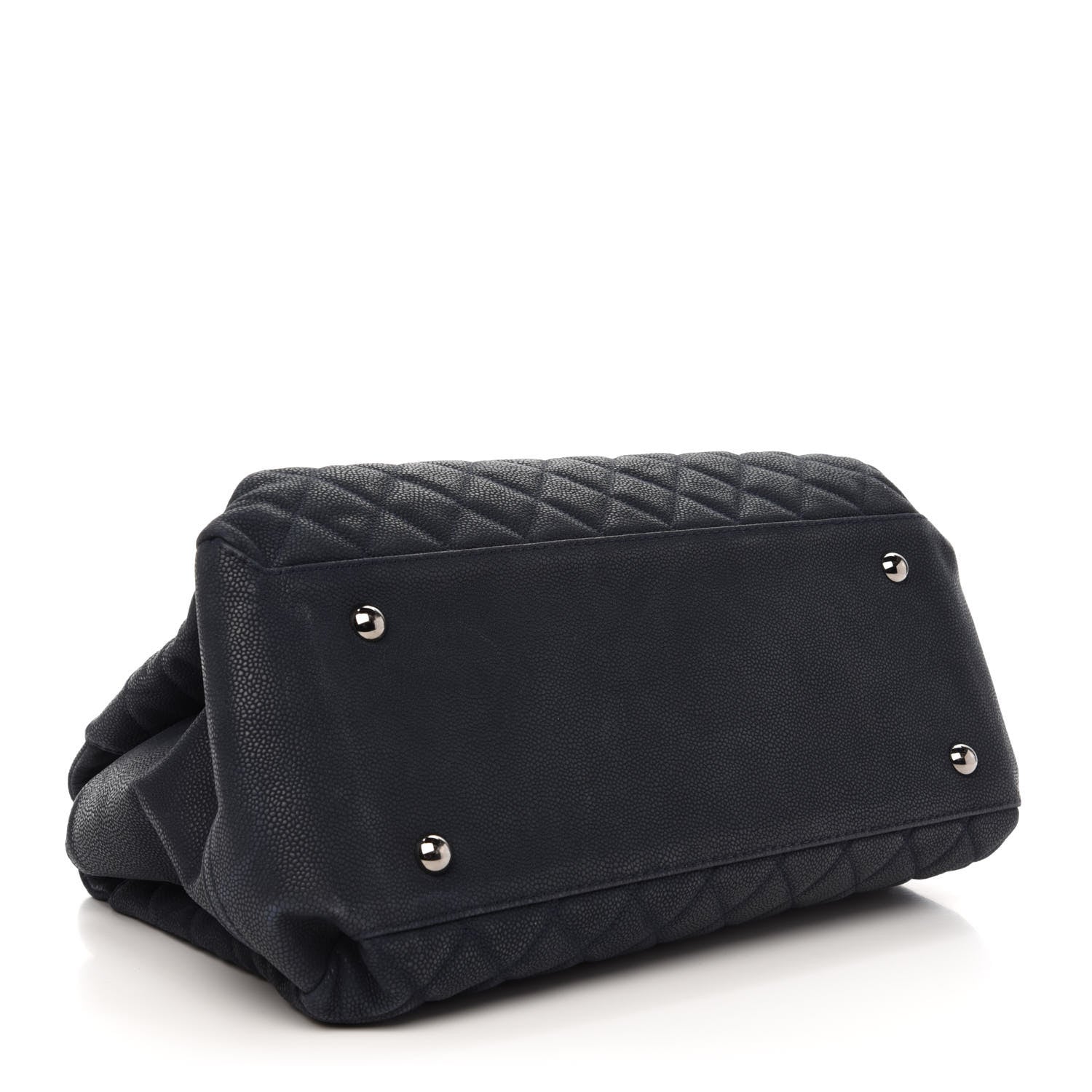 Chanel Iridescent Caviar Quilted Lady Pearly Tote Navy 4 of 10