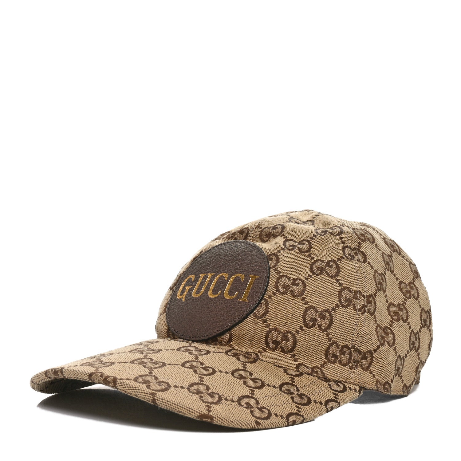 Gucci Monogram Textured Dollar Calfskin Zeno Baseball Hat M Beige 1 of 9