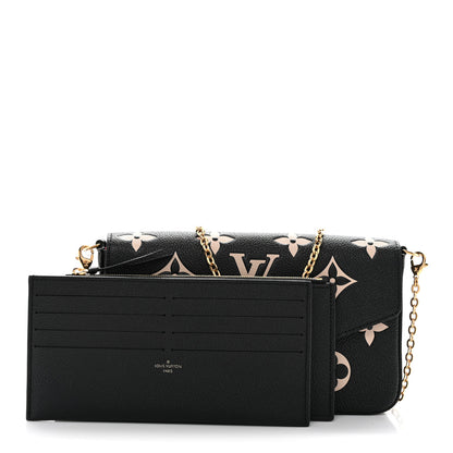 Louis Vuitton Empreinte Monogram Giant Felicie Pochette Black Beige 3 of 12