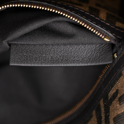 Fendi Fabric Jacquard FF 1974 Medium Baguette Tobacco Moro Black 7 of 10