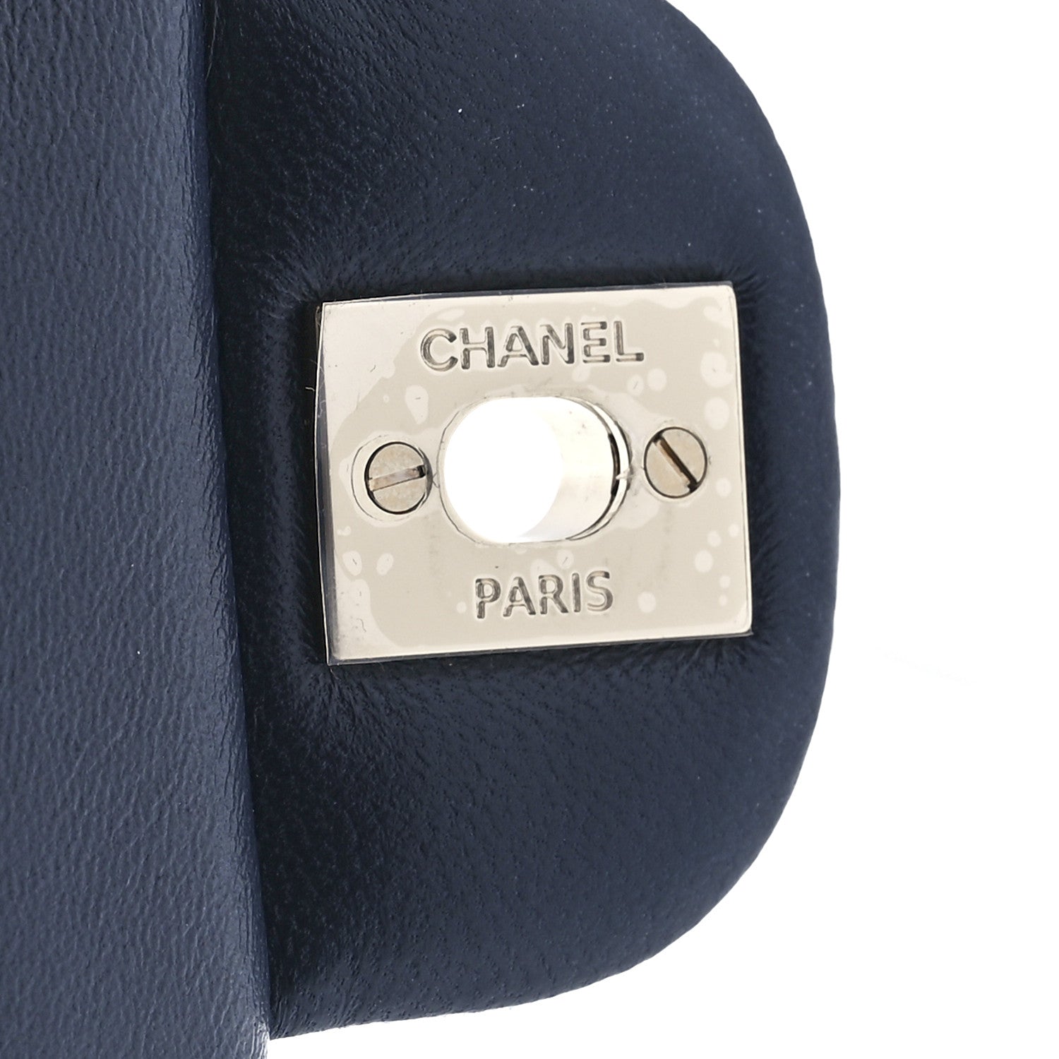 Chanel Printed Denim Quilted Mini Rectangular Flap Dark Blue 6 of 13