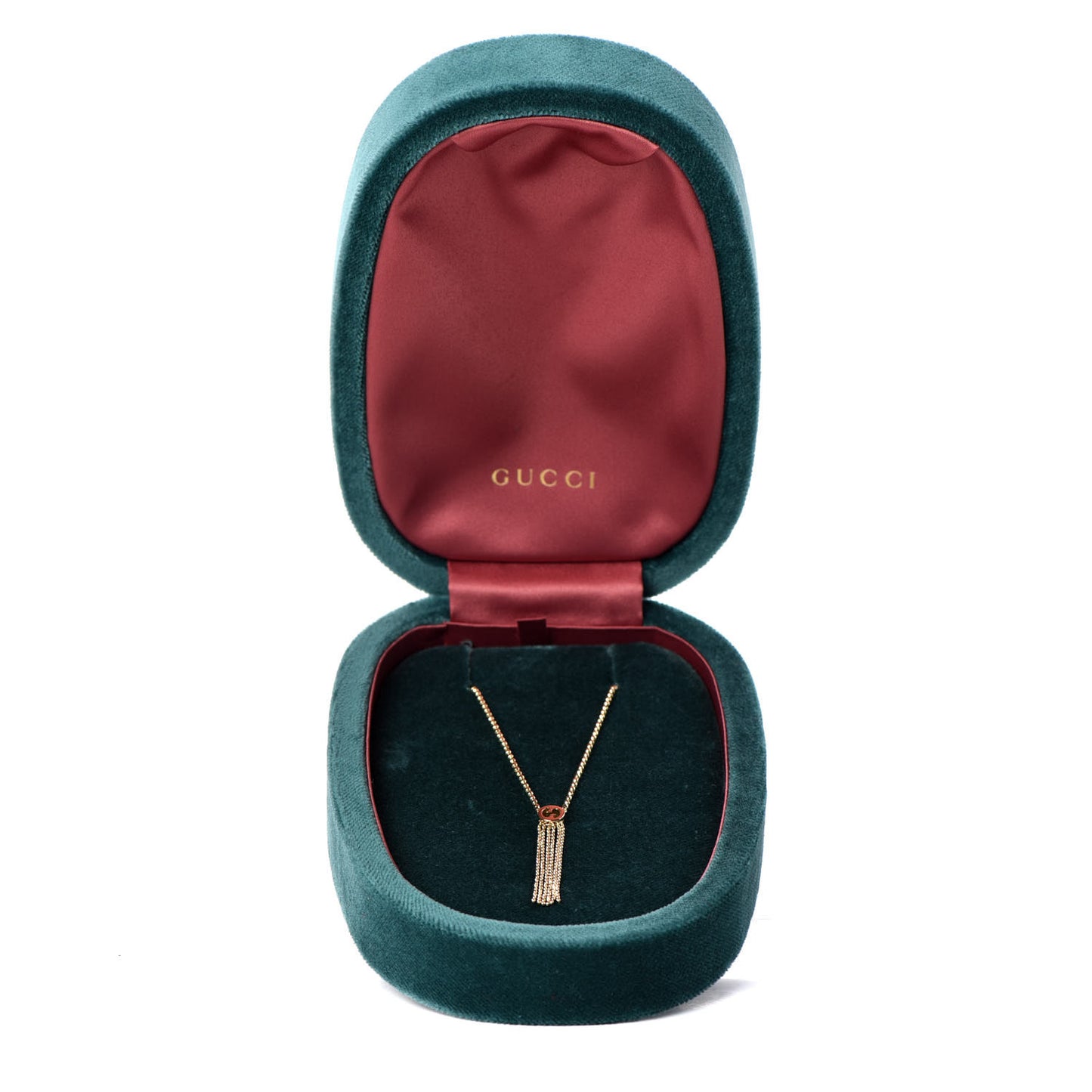18K Yellow Gold Icon Fringe Pendant Necklace