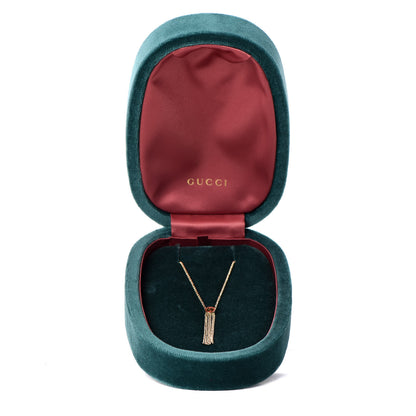 Gucci 18K Yellow Gold Icon Fringe Pendant Necklace 7 of 7