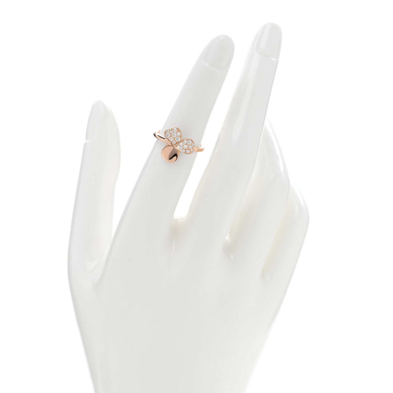 Tiffany 18K Rose Gold Diamond Paper Flowers Ring 49 5 2 of 5