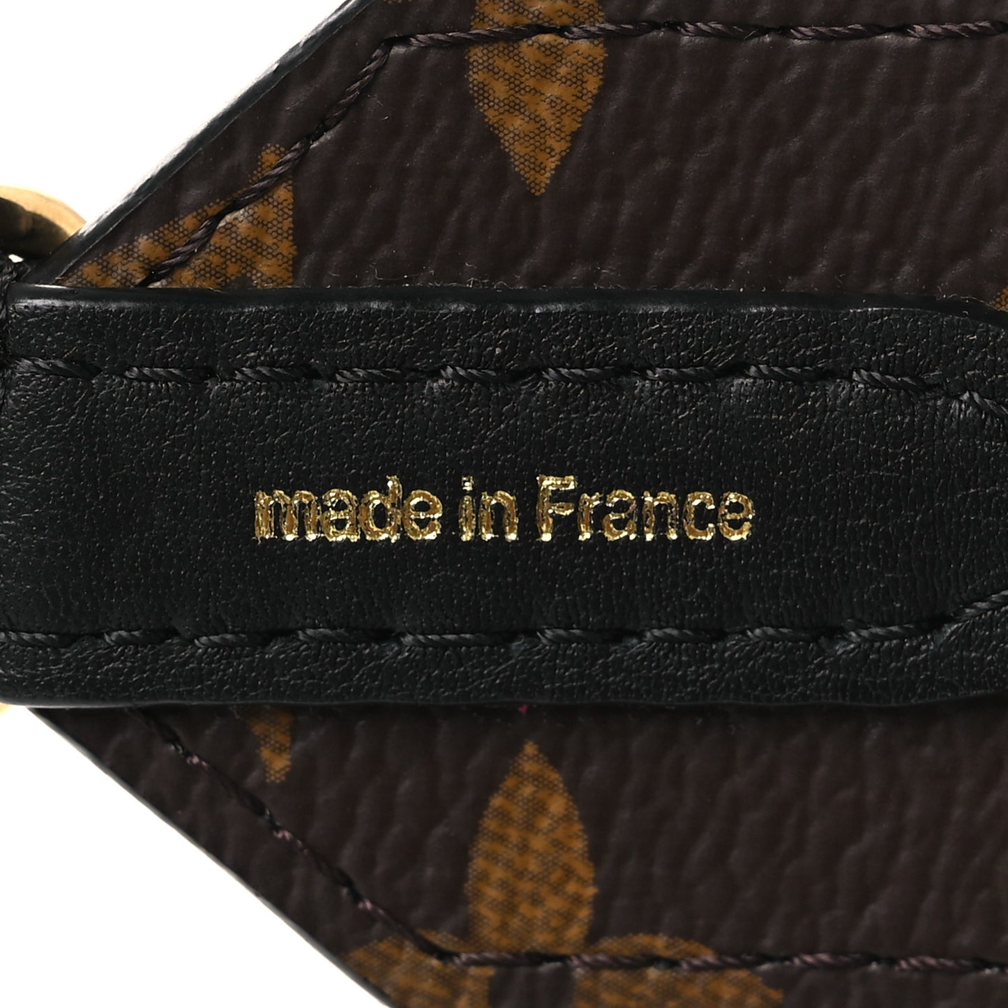 Monogram Letter Bandouliere Shoulder Strap Black