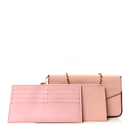 Louis Vuitton Vernis Felicie Chain Wallet Rose Ballerine 3 of 10
