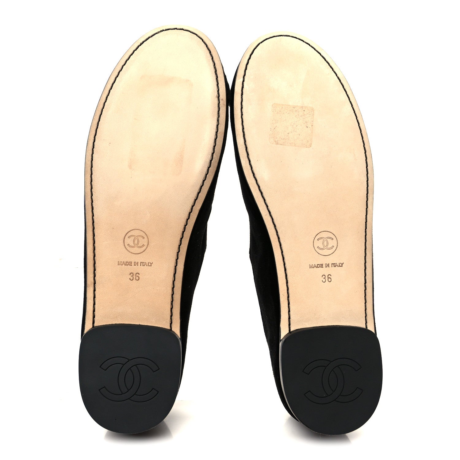 Chanel Velvet Mary Jane Flats 36 Black 6 of 9