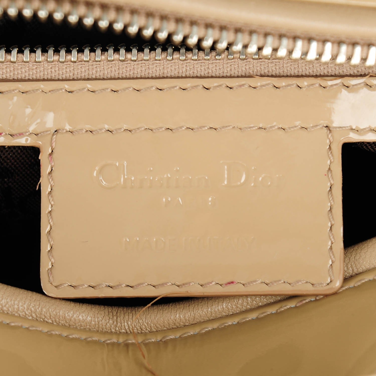 Christian Dior Patent Cannage Medium Lady Dior Beige 6 of 7