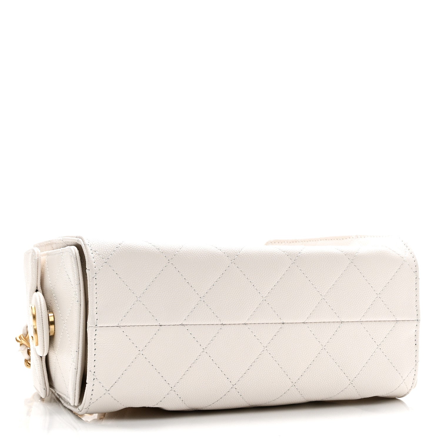 Chanel Caviar Quilted Mini Chanel 25 Handbag White 4 of 11