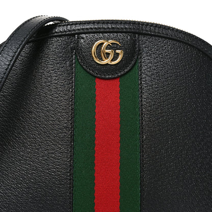 Gucci Calfskin GG Web Small Ophidia Dome Shoulder Bag Black 8 of 10