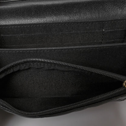 Chanel Lambskin Quilted Mini Camellia Bow Wallet On Chain WOC Black 5 of 10