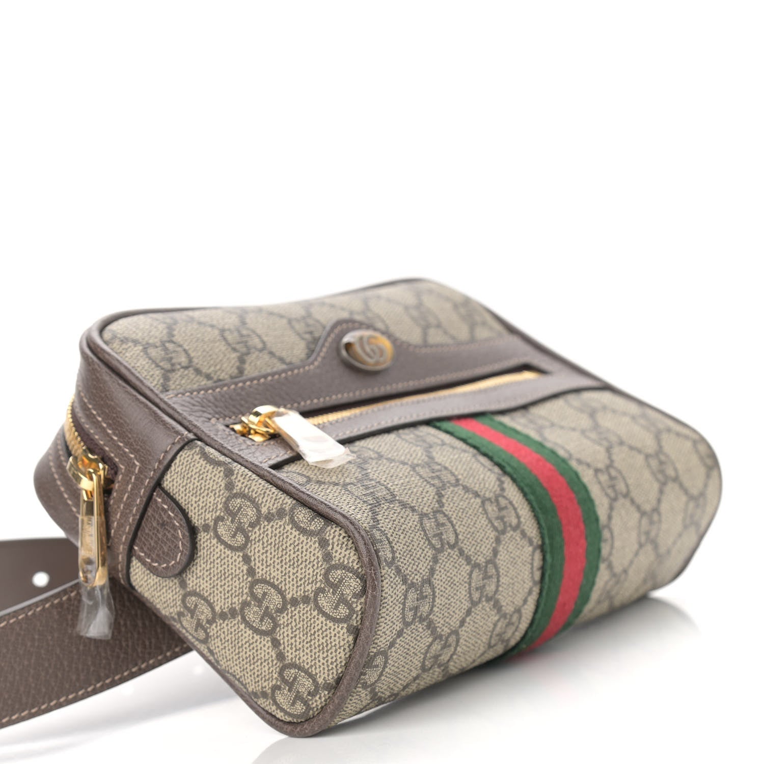Gucci GG Supreme Monogram Web Small Ophidia Belt Bag 75 30 Dark Brown 4 of 13