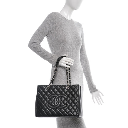 Chanel Caviar Quilted Grand Shopping Tote GST Black 2 of 7