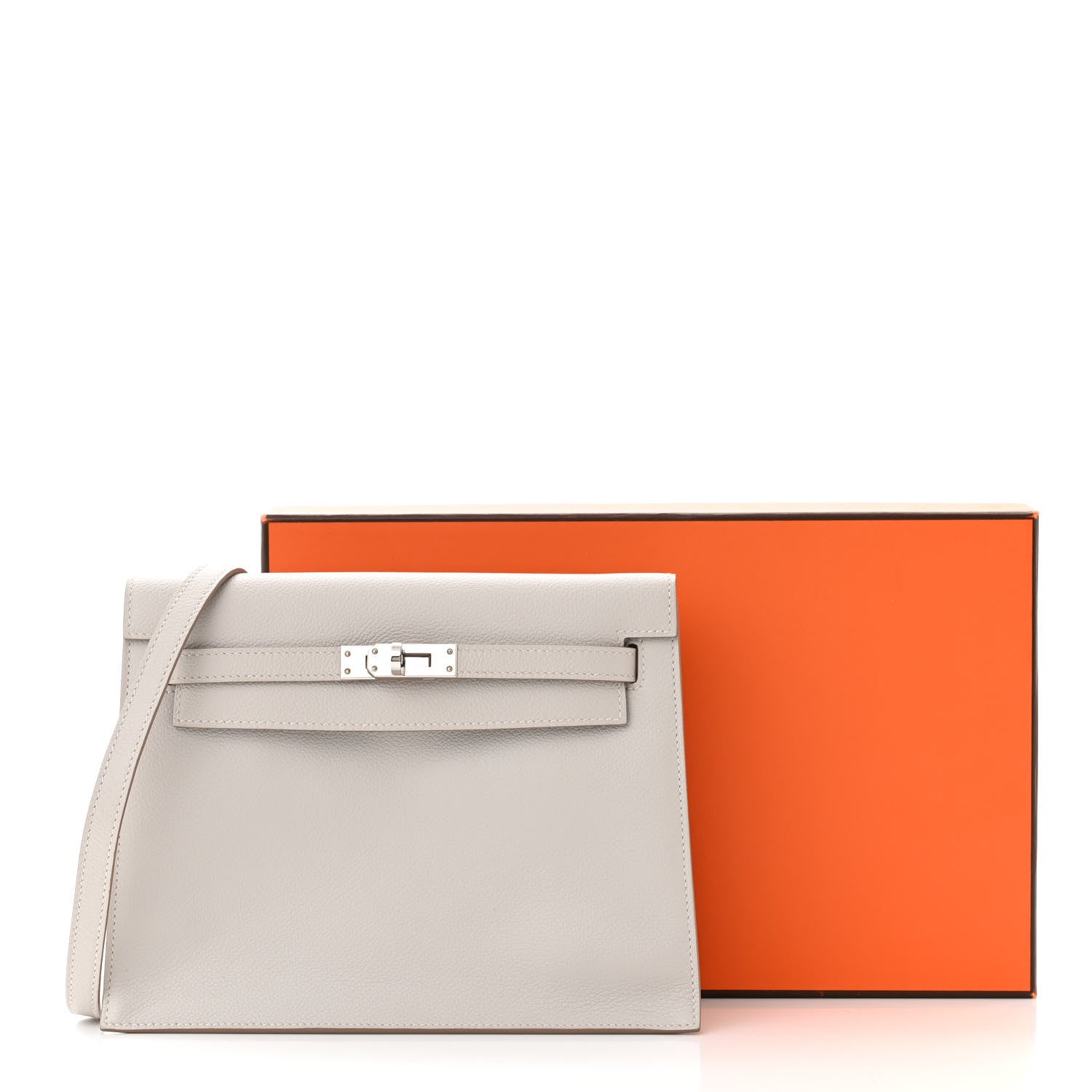 Hermes Evercolor Kelly Danse II Belt Bag Gris Perle 11 of 11