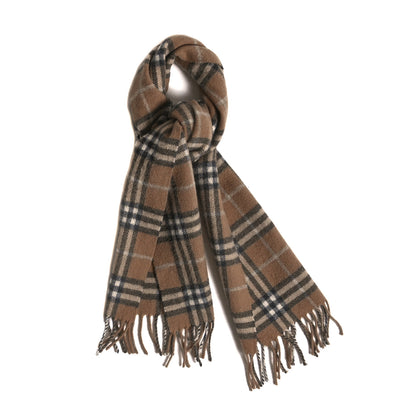Burberry Wool Check Scarf Brown 1 of 3