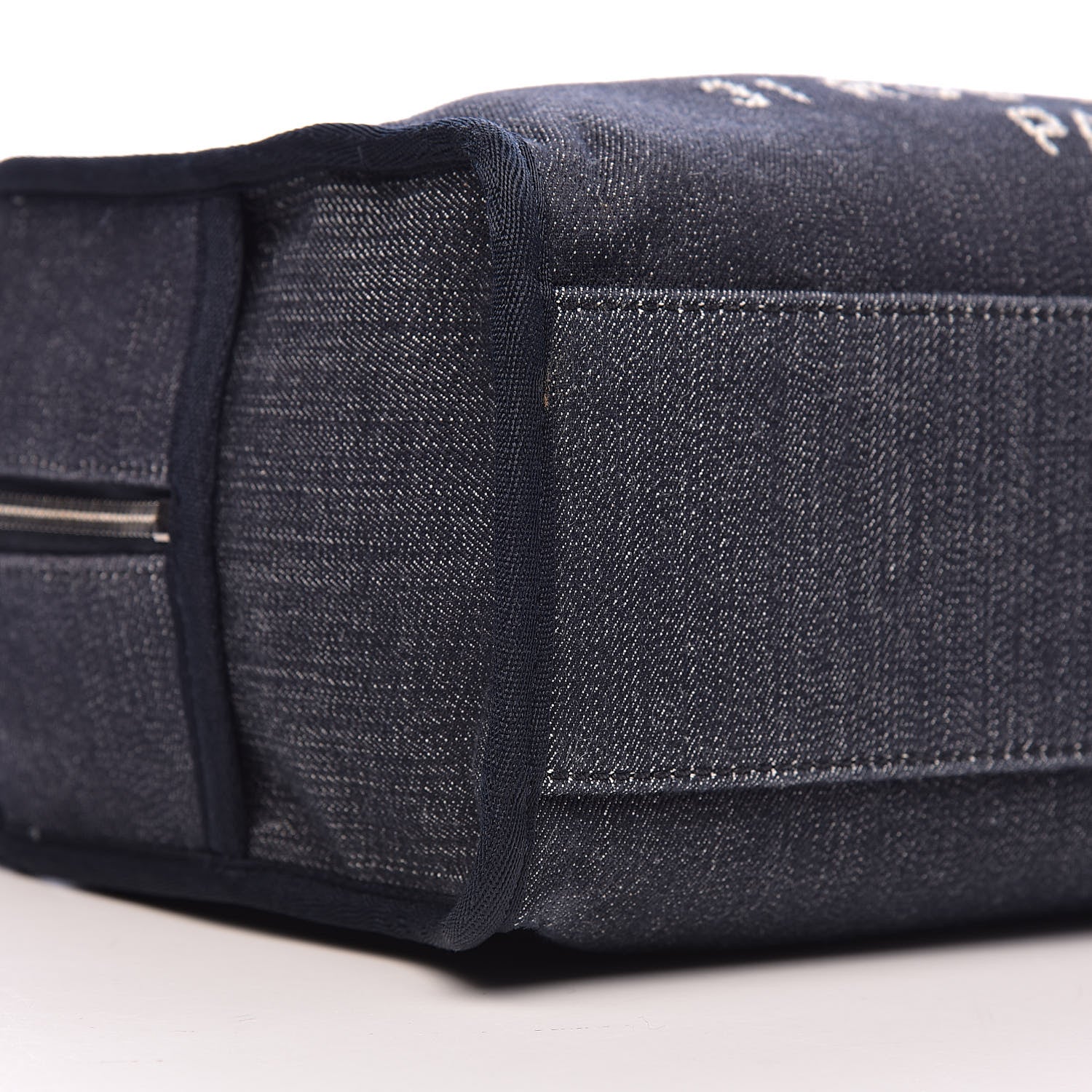 Chanel Denim Deauville Bowling Bag Dark Blue 10 of 13