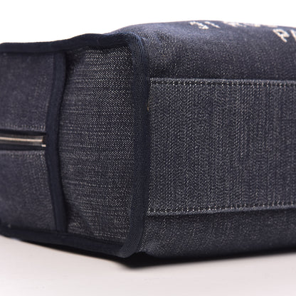 Chanel Denim Deauville Bowling Bag Dark Blue 10 of 13