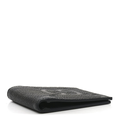 Gucci Piuma Calfskin Jumbo GG Embossed Wallet Black 4 of 7