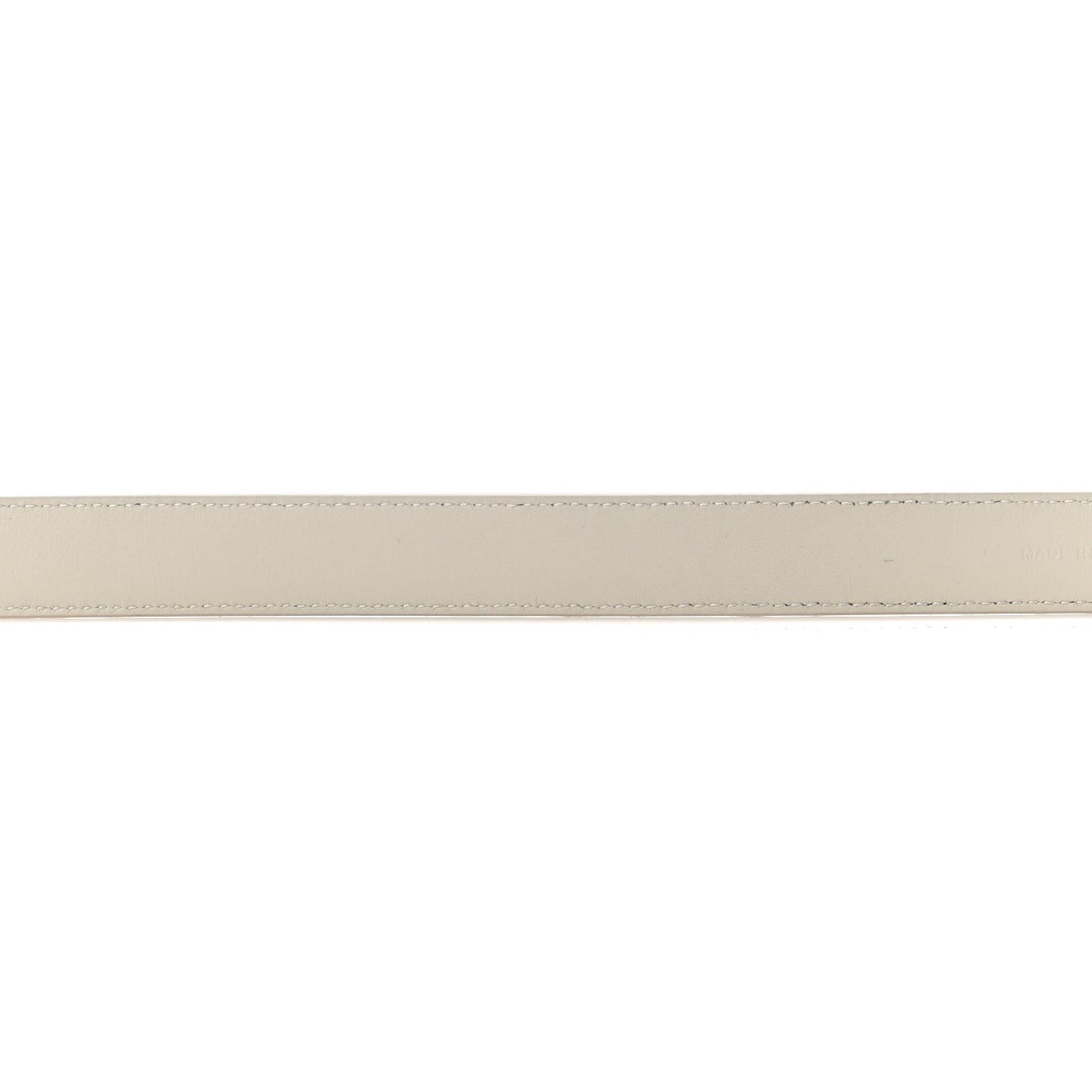 Smooth Calfskin Monogram Square Buckle Belt 80 32 White