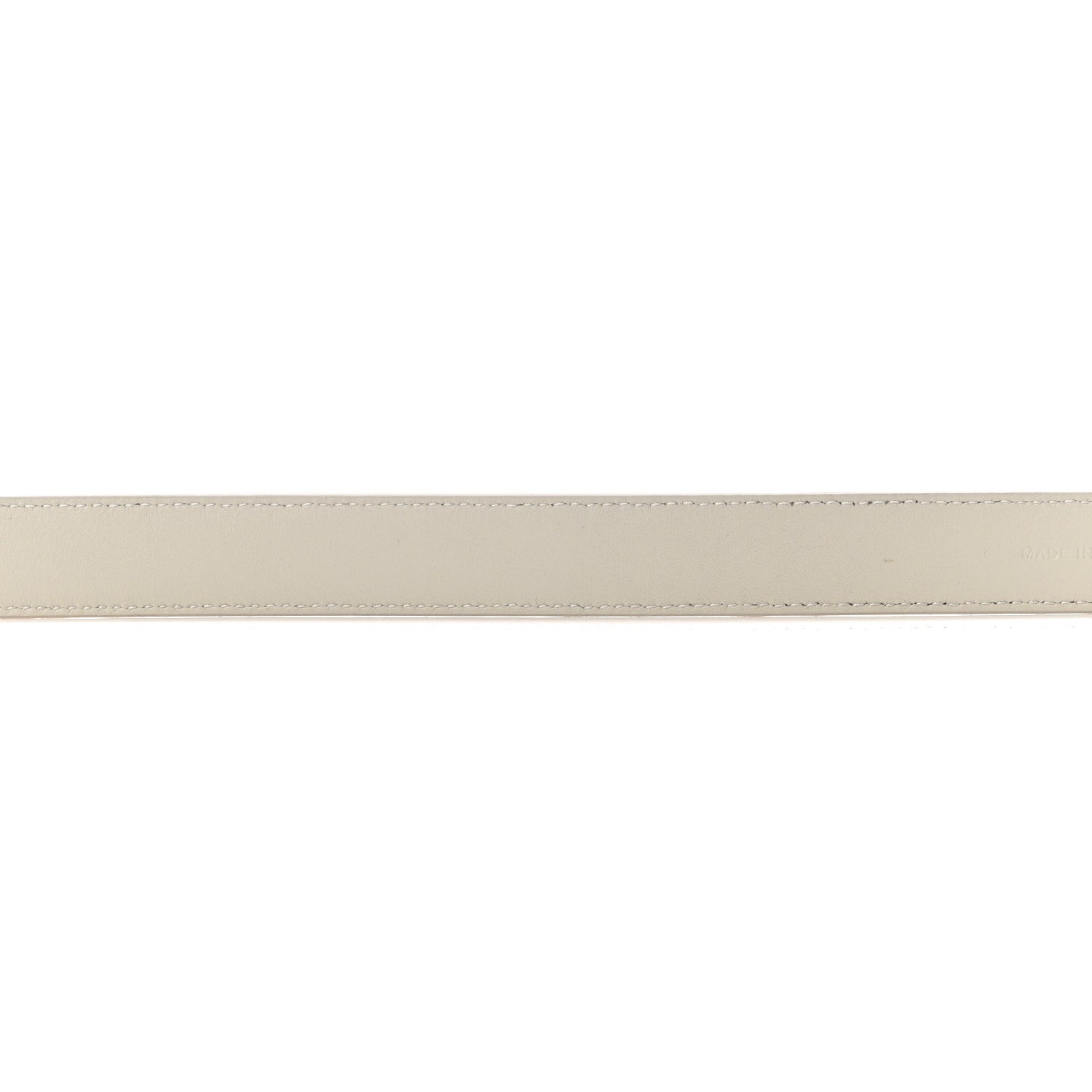 Saint Laurent Smooth Calfskin Monogram Square Buckle Belt 80 32 White 5 of 12