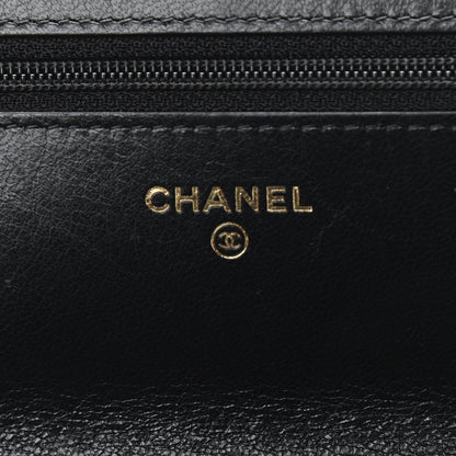 Chanel Lambskin Quilted Chanel 19 Wallet On Chain WOC Black 6 of 15