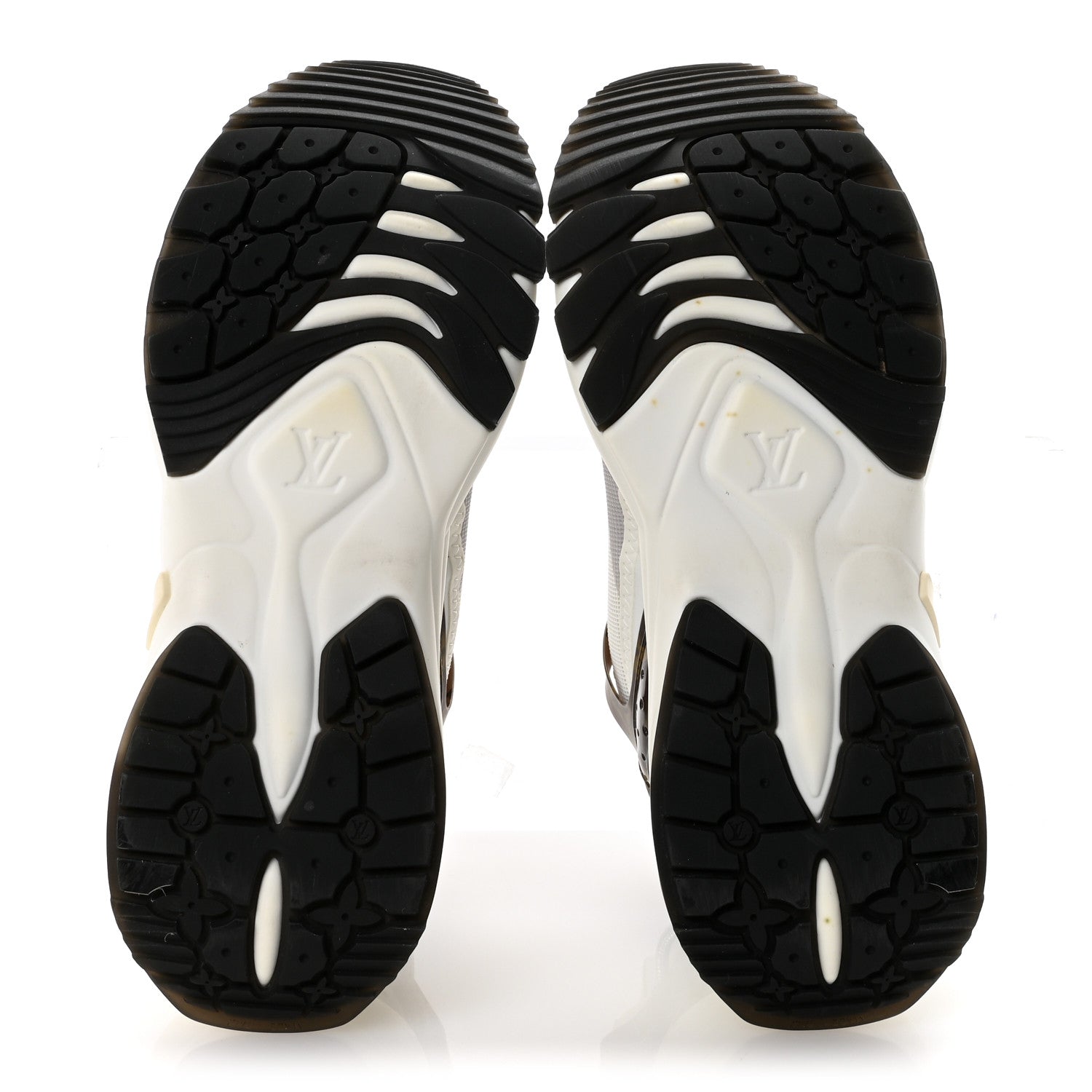 Louis Vuitton Monogram Calfskin Run 55 Sneakers 37 White 6 of 10