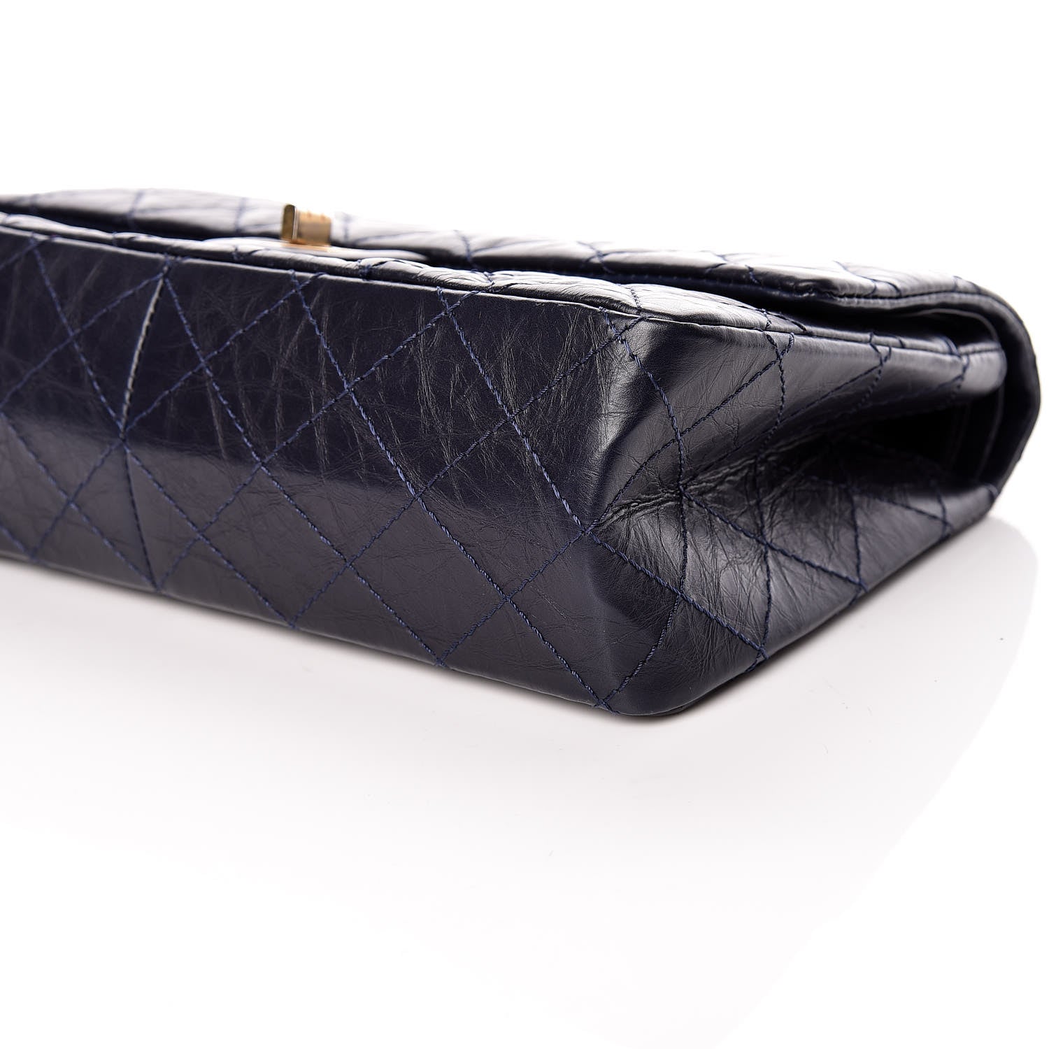 Chanel Aged Calfskin Quilted 2.55 Reissue 226 Flap Navy Dark Blue 8 of 15