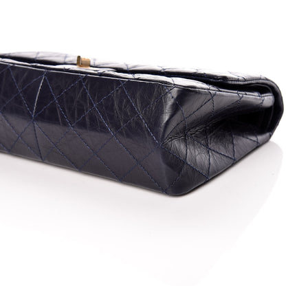 Chanel Aged Calfskin Quilted 2.55 Reissue 226 Flap Navy Dark Blue 8 of 15