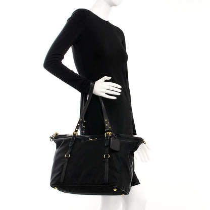 Prada Tessuto Nylon Saffiano Tote Nero Black 3 of 10