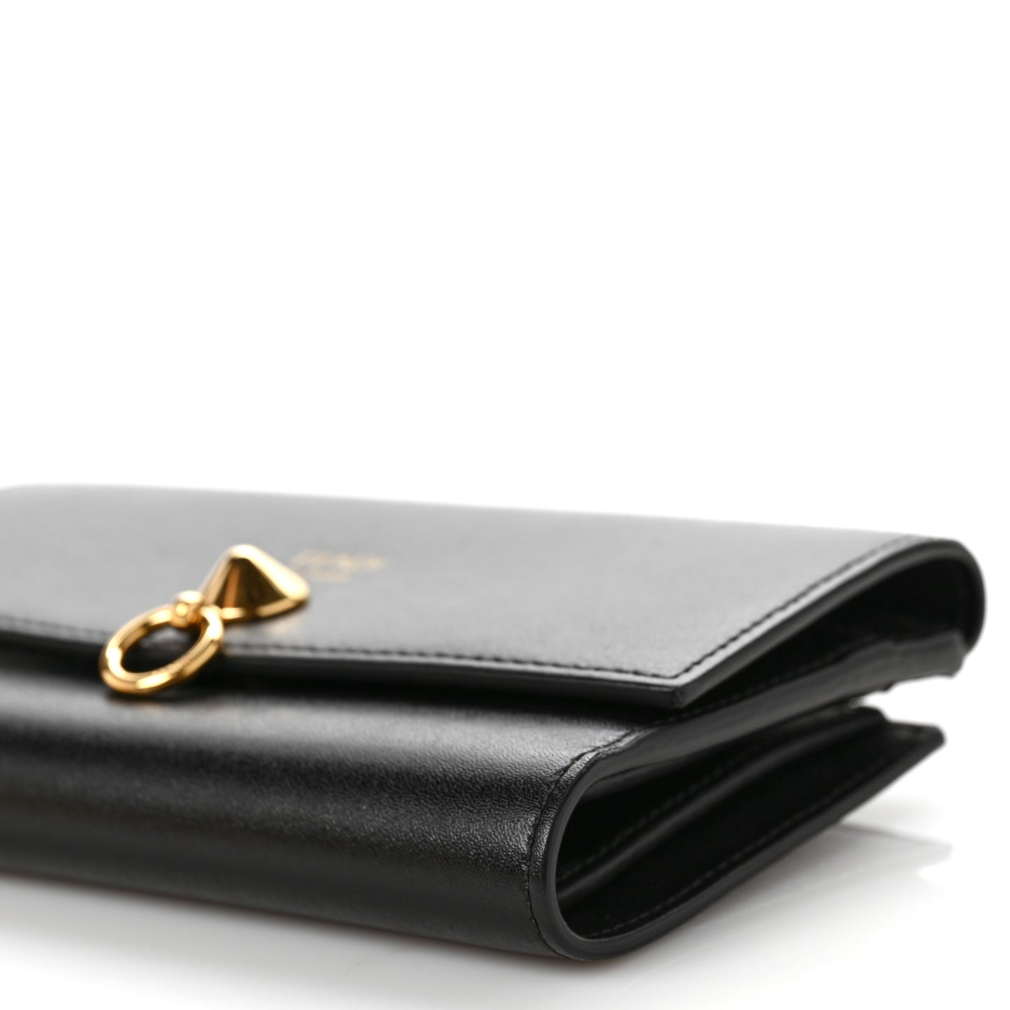 Vitello Liberty Century Lucido By The Way Medium Bi-Fold Wallet English Black