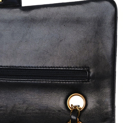 Chanel Lambskin Quilted Medium Double Flap Black 14 of 21