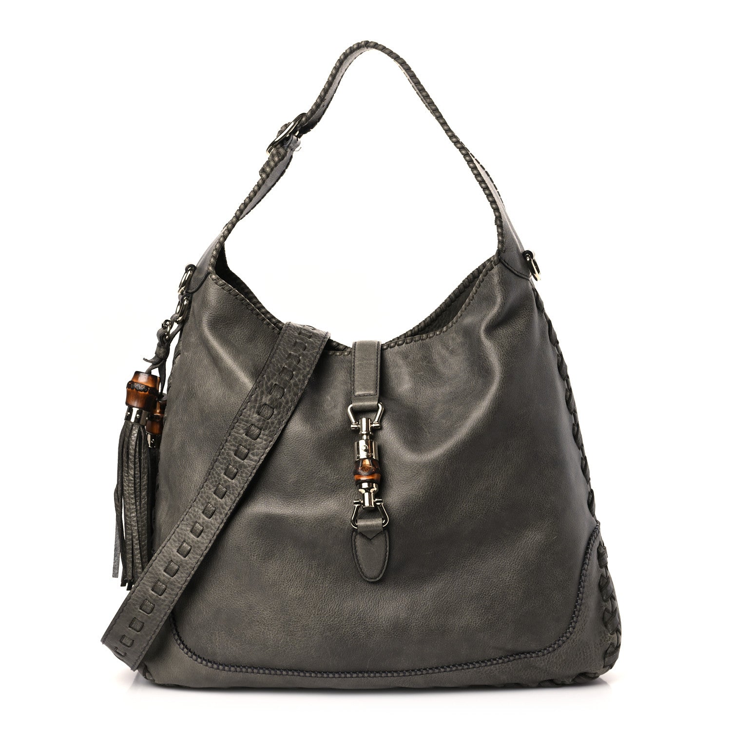 Gucci Calfskin Large New Jackie Shoulder Bag Military 1 of 10