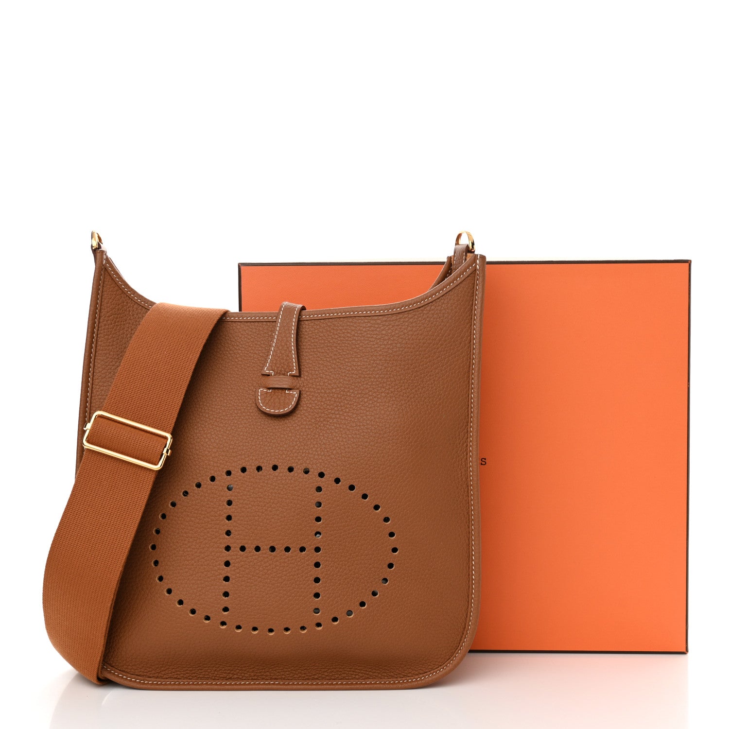 Hermes Taurillon Clemence Evelyne III PM Gold 11 of 11