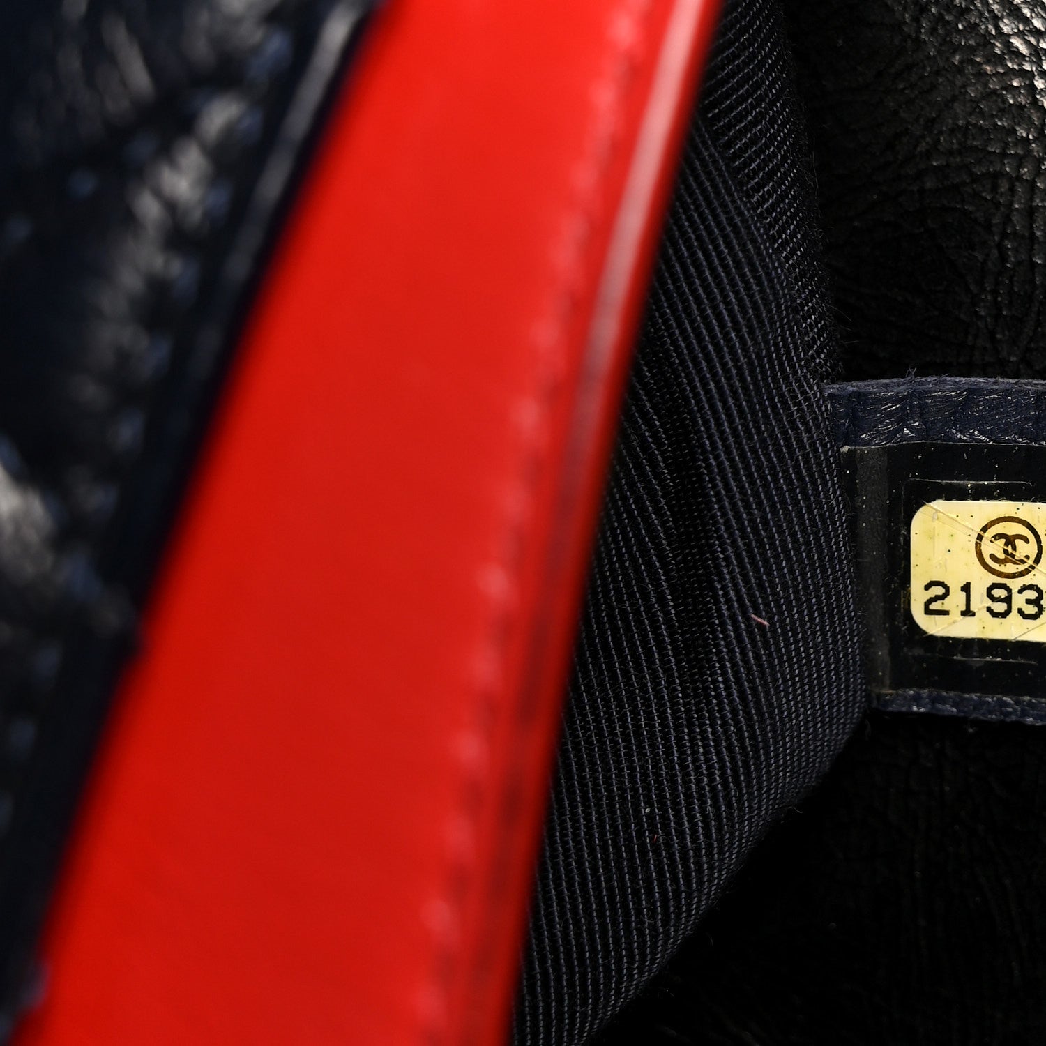 Chanel Shiny Goatskin Quilted Tri-Color Flap Black Red Navy 7 of 10