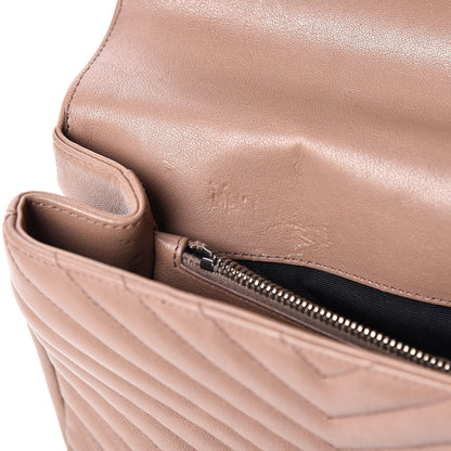 Saint Laurent Sheepskin Matelasse Chevron Monogram Medium College Bag Fard 13 of 15