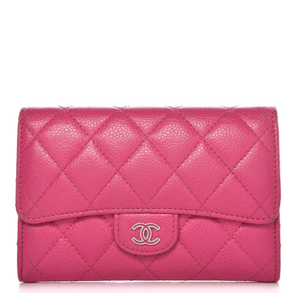 Chanel Caviar Quilted Small Flap Wallet Pink 1 of 8
