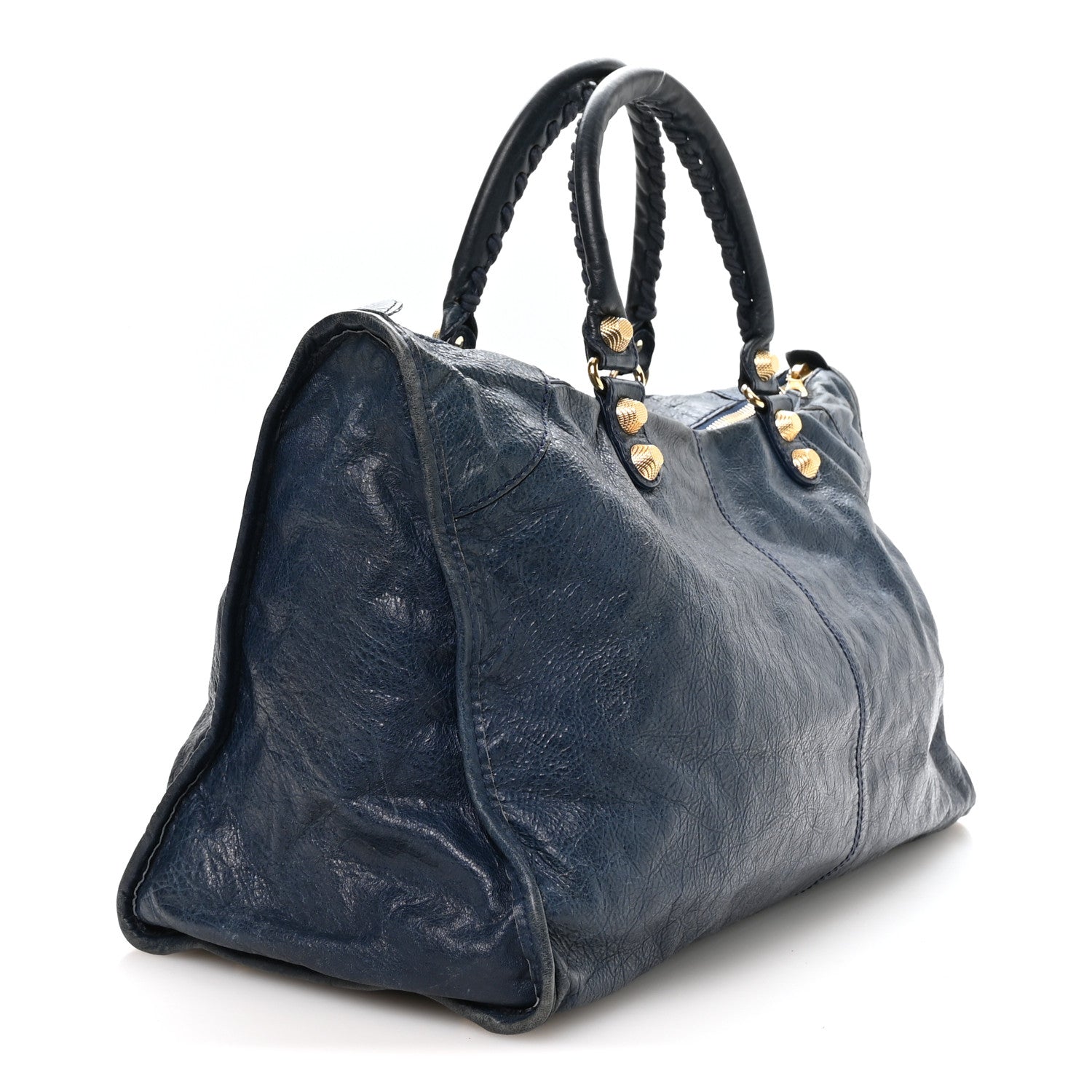 Balenciaga Agneau Giant 12 Gold Hardware Work Bleu Mineral 3 of 10