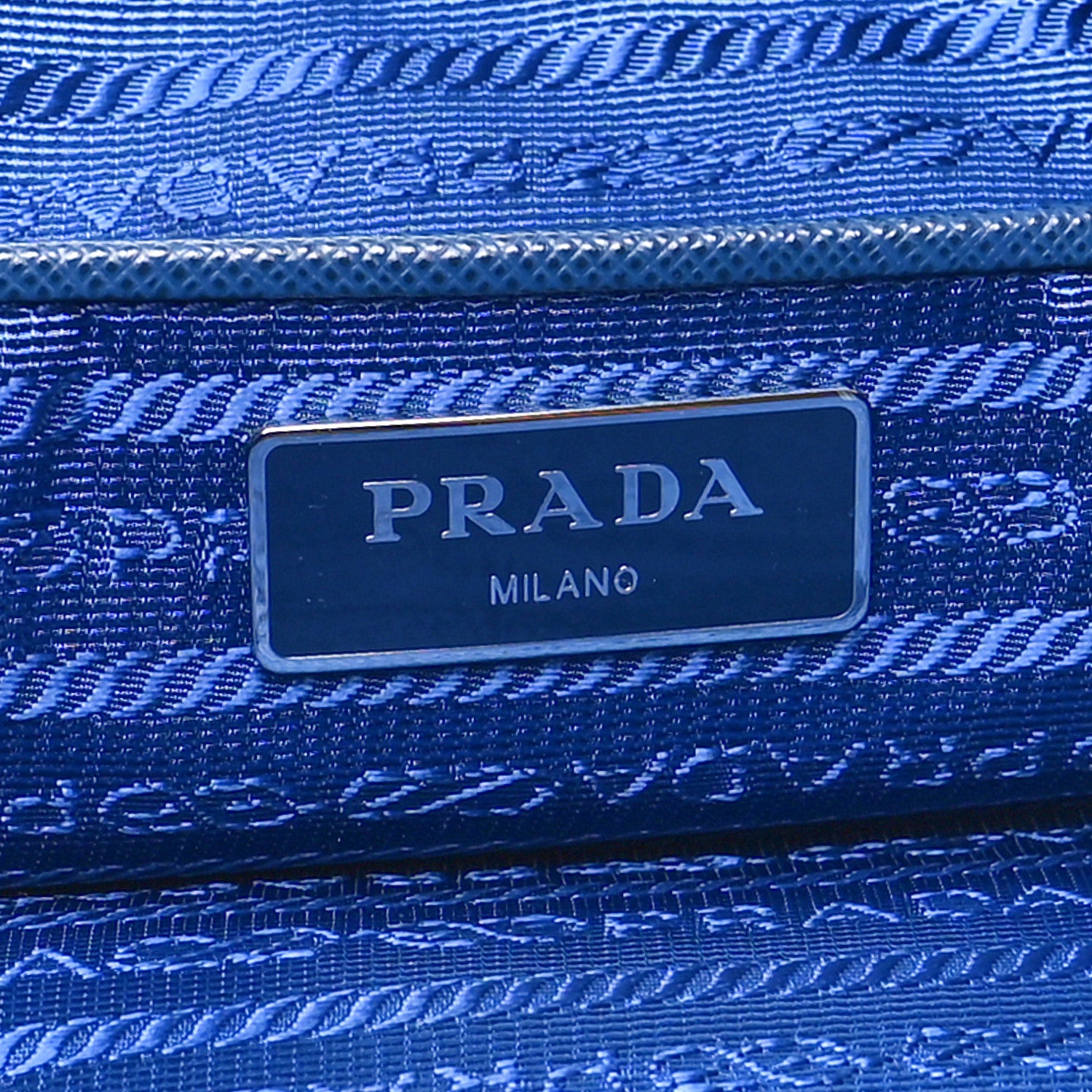 Prada Tessuto Nylon Saffiano Tote Bluette 6 of 9