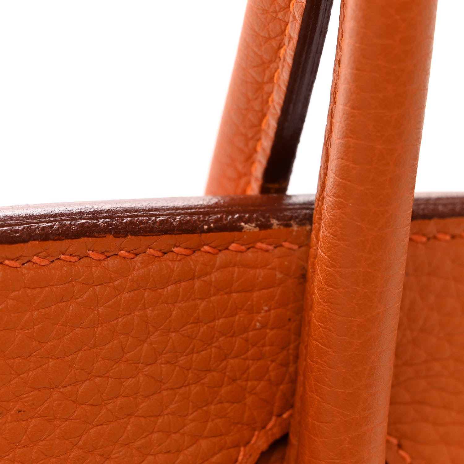 Hermes Taurillon Clemence Birkin 30 Orange 14 of 14