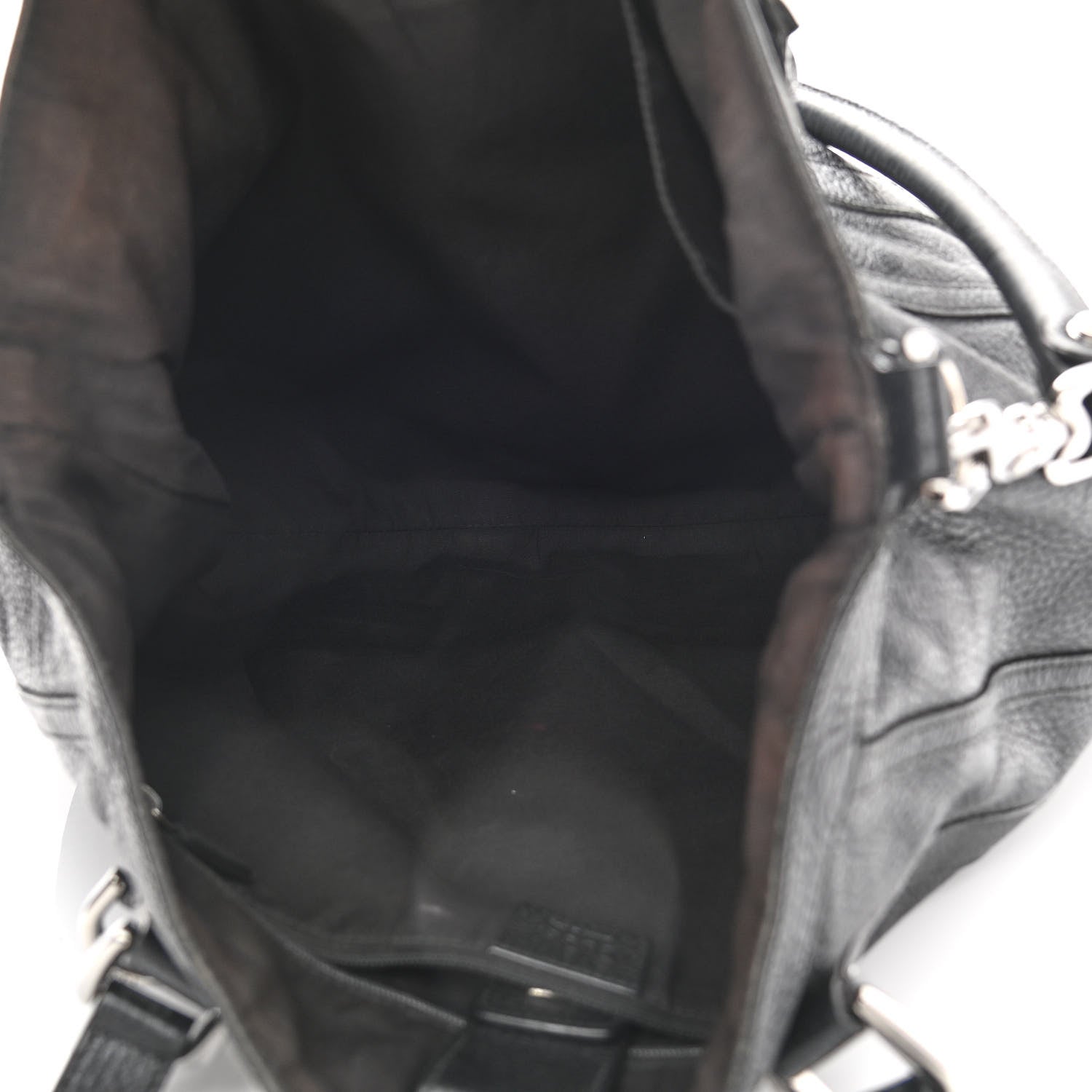 Gucci Pebbled Calfskin Medium Abbey Convertible Tote Black 4 of 16