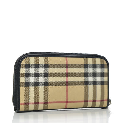 Burberry House Check Large Ziggy Zip Around Wallet Black 3 of 8