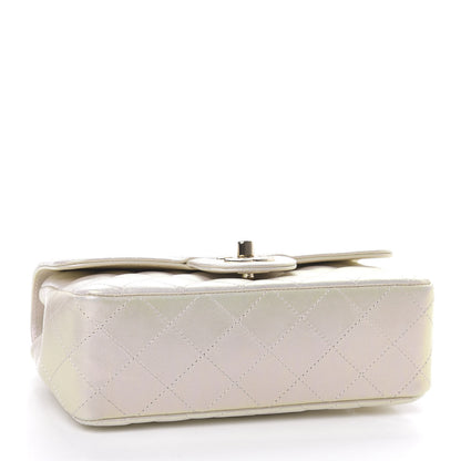 Chanel Iridescent Lambskin Quilted Mini Rectangular Flap Ivory 4 of 10