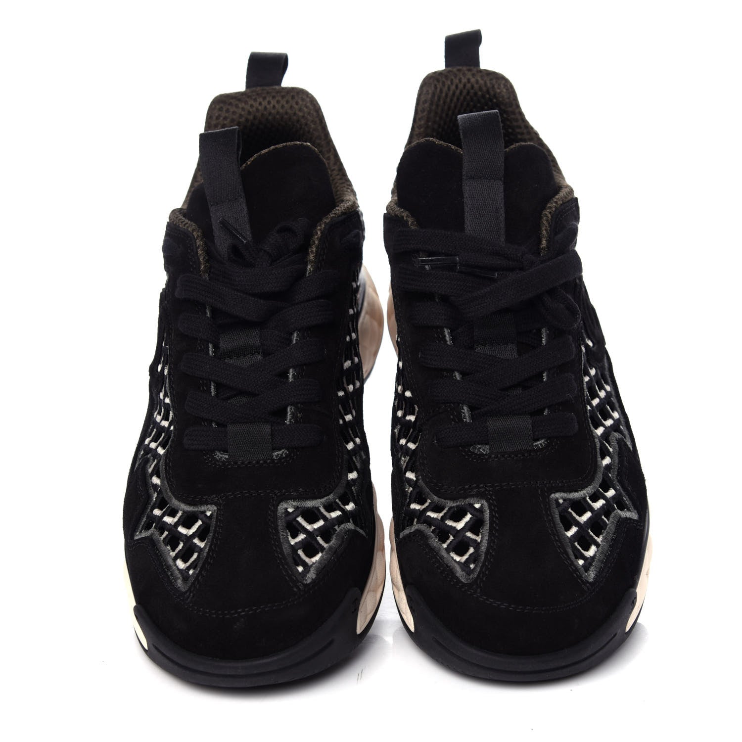 Chanel Suede Calfskin Embroidered CC Sneakers 39.5 Black 5 of 11