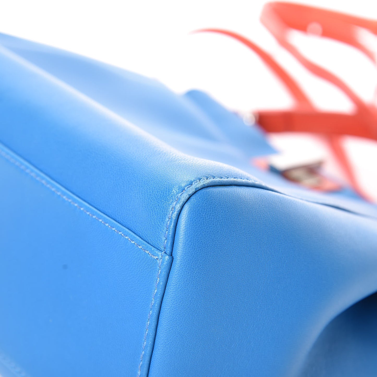 Nappa Colorblock Mini Peekaboo Iconic Satchel Blue Royal Papavero Cuoio