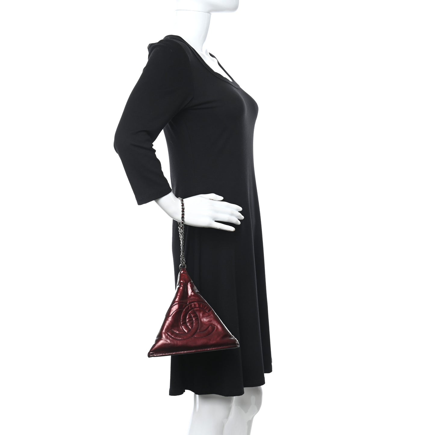 Patent Small Bonbons Wristlet Dark Bordeaux