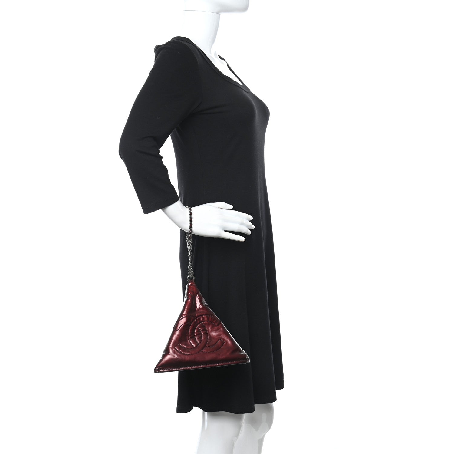 Chanel Patent Small Bonbons Wristlet Dark Bordeaux 2 of 8