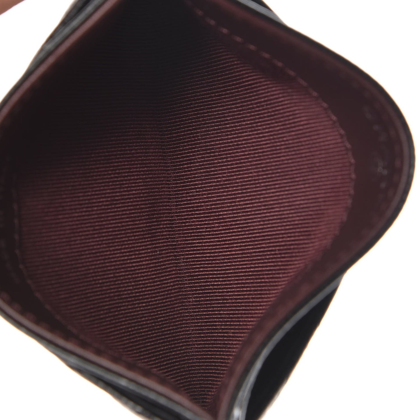 Caviar Chevron Quilted Card Holder Black